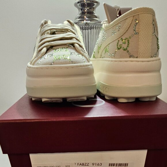 Gucci 1977 crystal G's platform tennis shoe - Picture 6 of 8